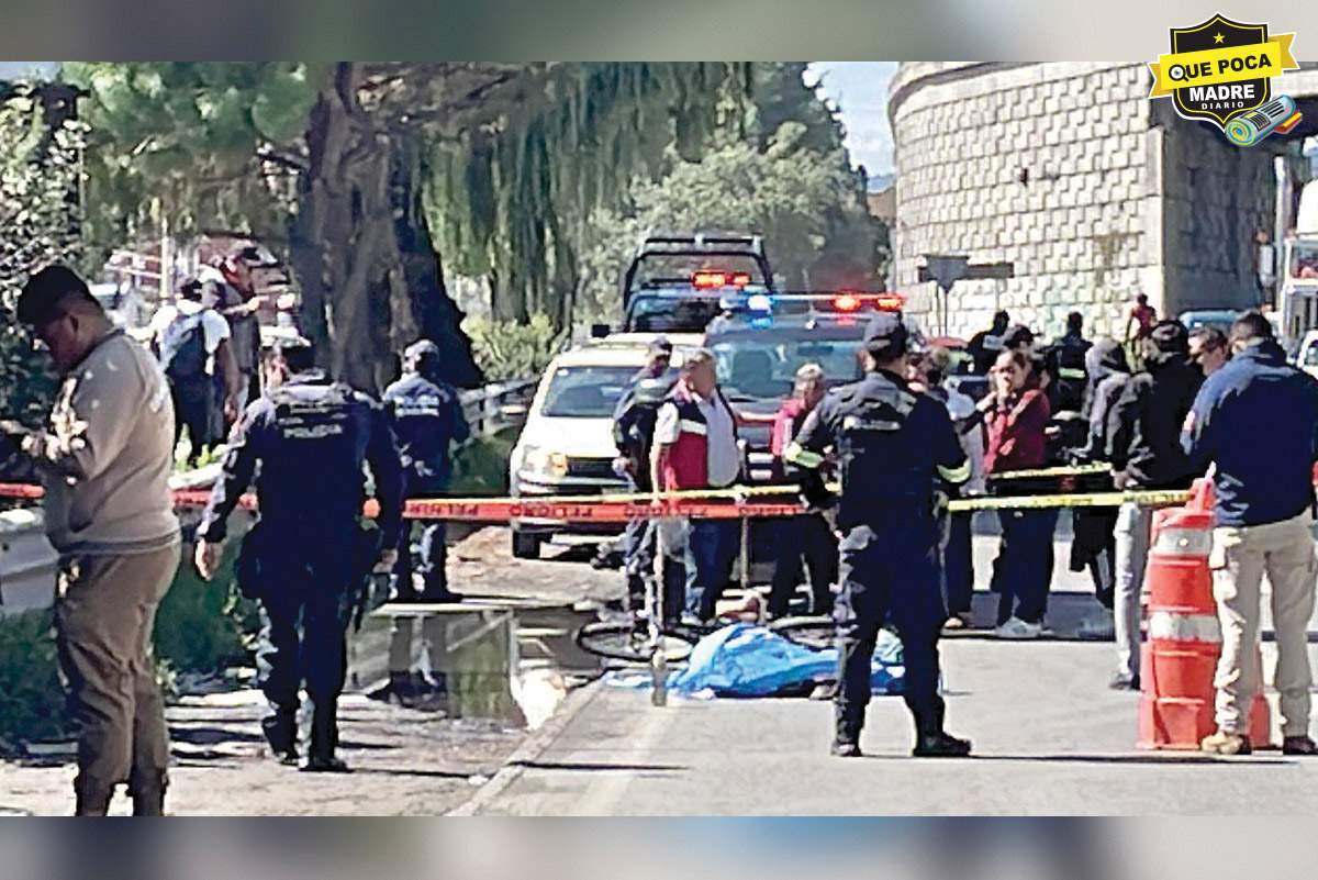 ¡PEDALEÓ AL CIELO! ATROPELLAN A MUJER EN CARRETERA DE TOLUCA