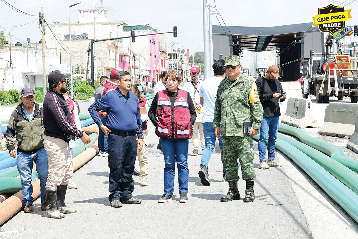 No nos vamos de Chalco hasta que todo se resuelva: Delfina Gómez