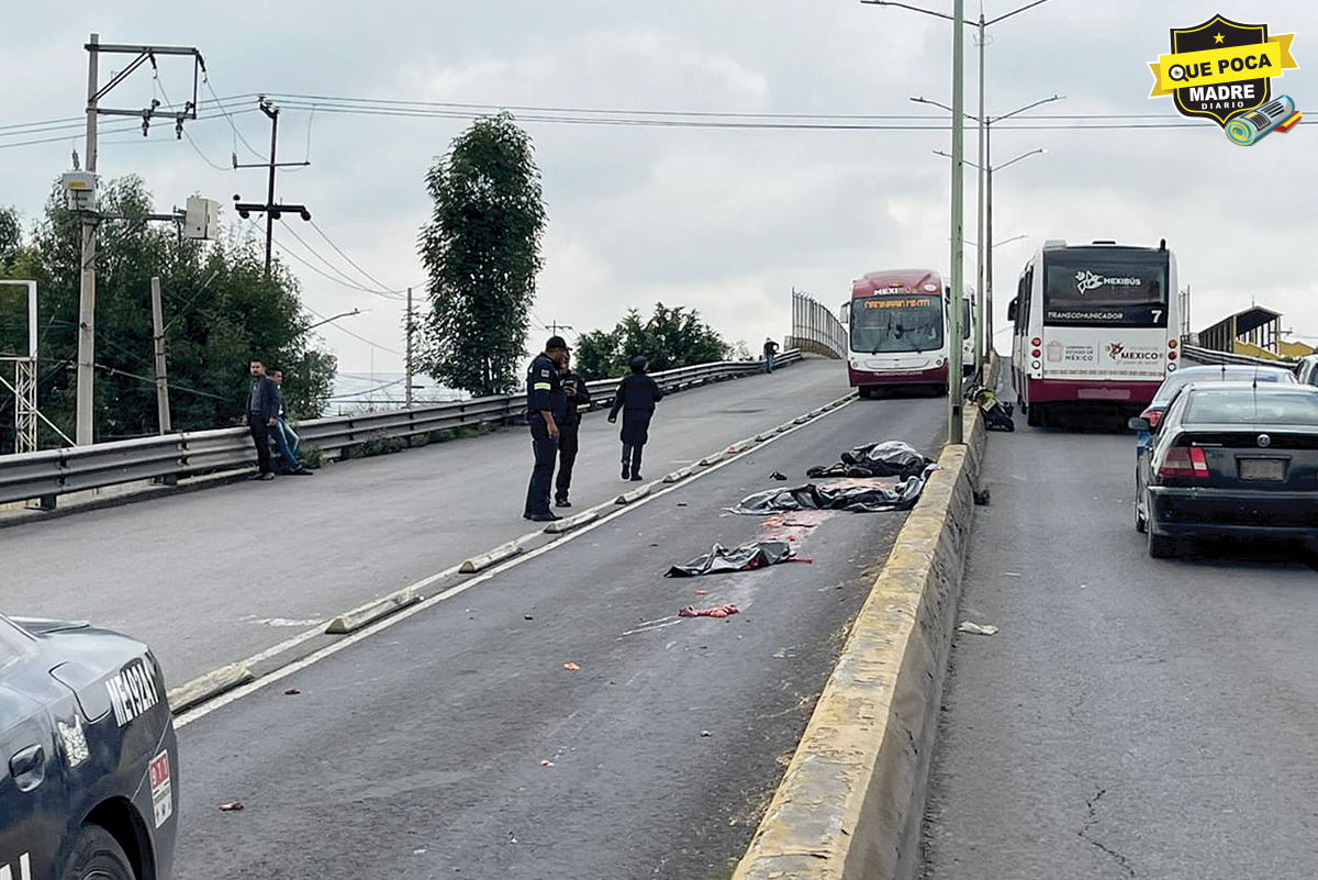 ¡QUEDARON PEOR QUE EMBARRADOS! Bikers mueren luego de ser embestidos por un Mexibús en Ecatepec