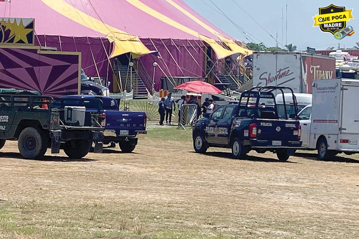 ¡EL SHOW DEBE CONTINUAR! Fallece empleado al interior de un circo en Villahermosa