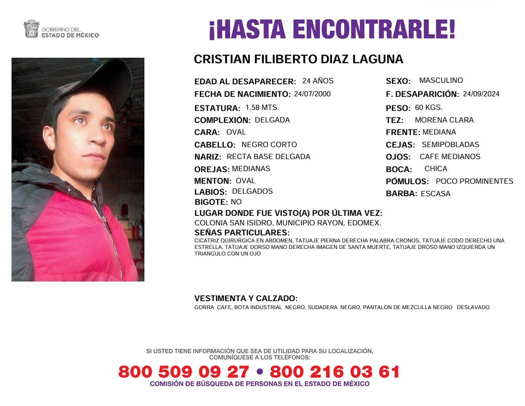 🔴🔎#ServicioSocial | BUSCAN A JOVEN DESAPARECIDO EN #Rayón 🚔📄🆘