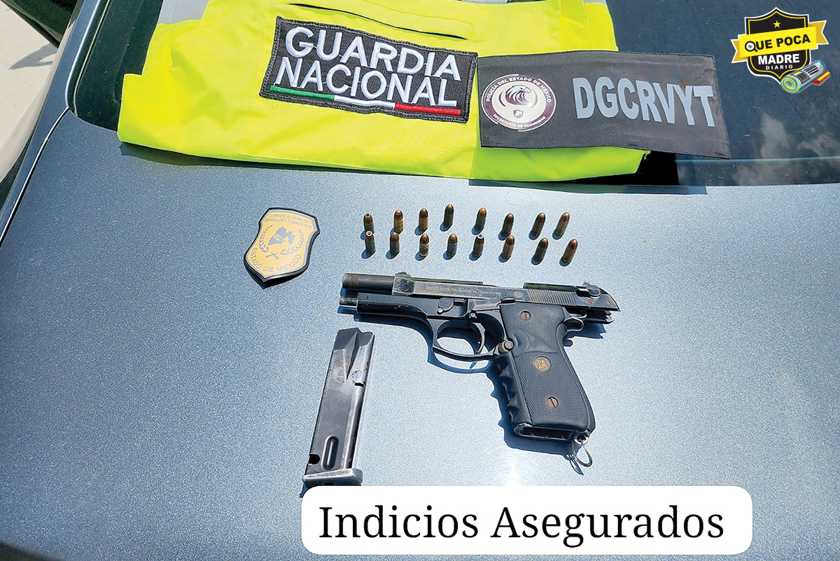 ¡ Vaya pistolón! Cargaban un arma de uso militar