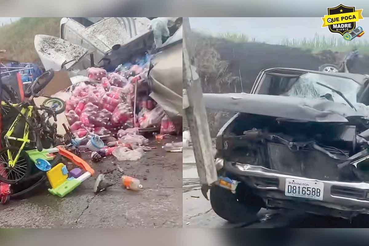 Choque múltiple en carretera de Veracruz ocasiona rapiña y cierre de autopista