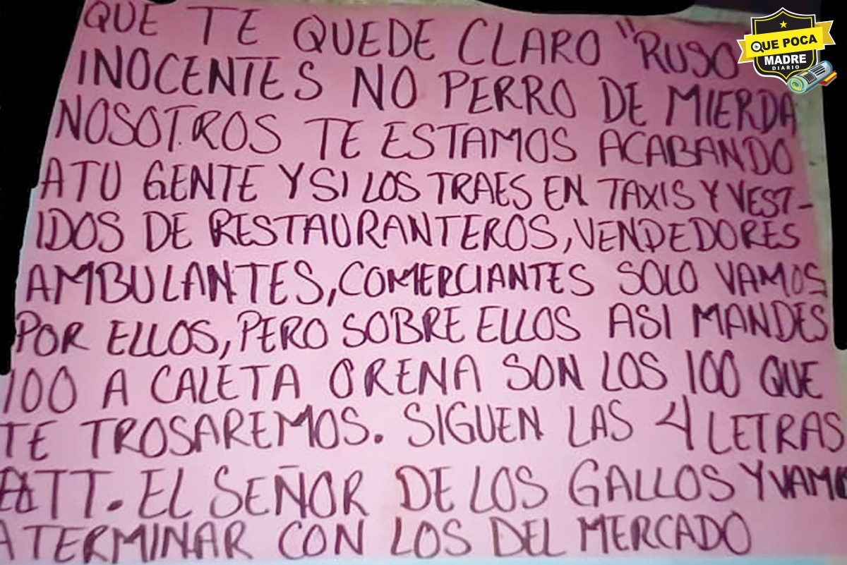 ENTAMBADA Y CON NARCOMENSAJE DEJAN A UNA PERSONA EN ACAPULCO