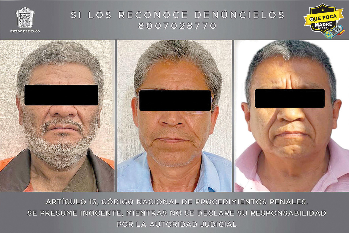 ¡Qué poco hombres! Detienen a tres sujetos por abuso sexual y violación