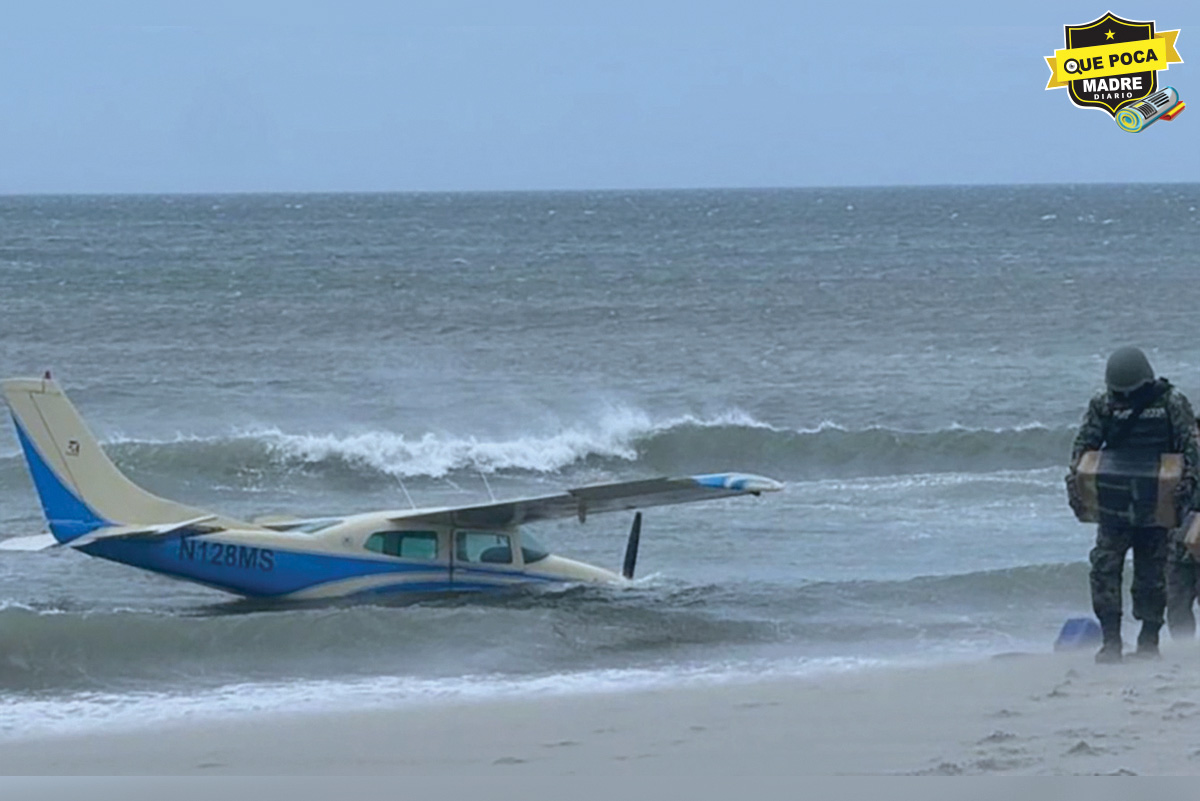 Sedena asegura avioneta en Oaxaca cargada con media tonelada de cocaína