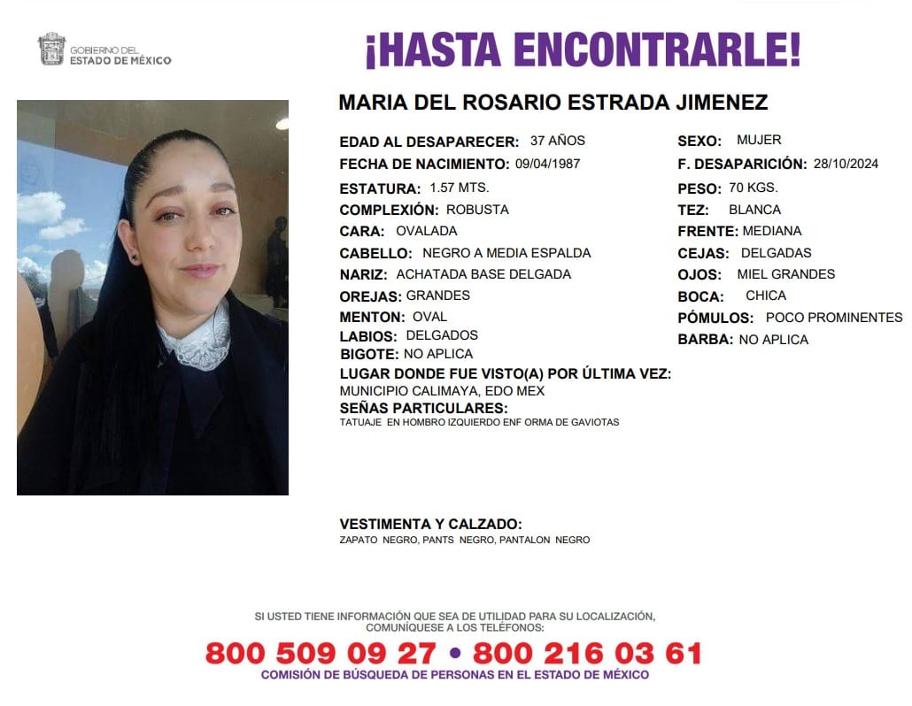 🔴🔎#ServicioSocial | BUSCAN A MUJER DESAPARECIDA EN #Calimaya 🚔📄🆘