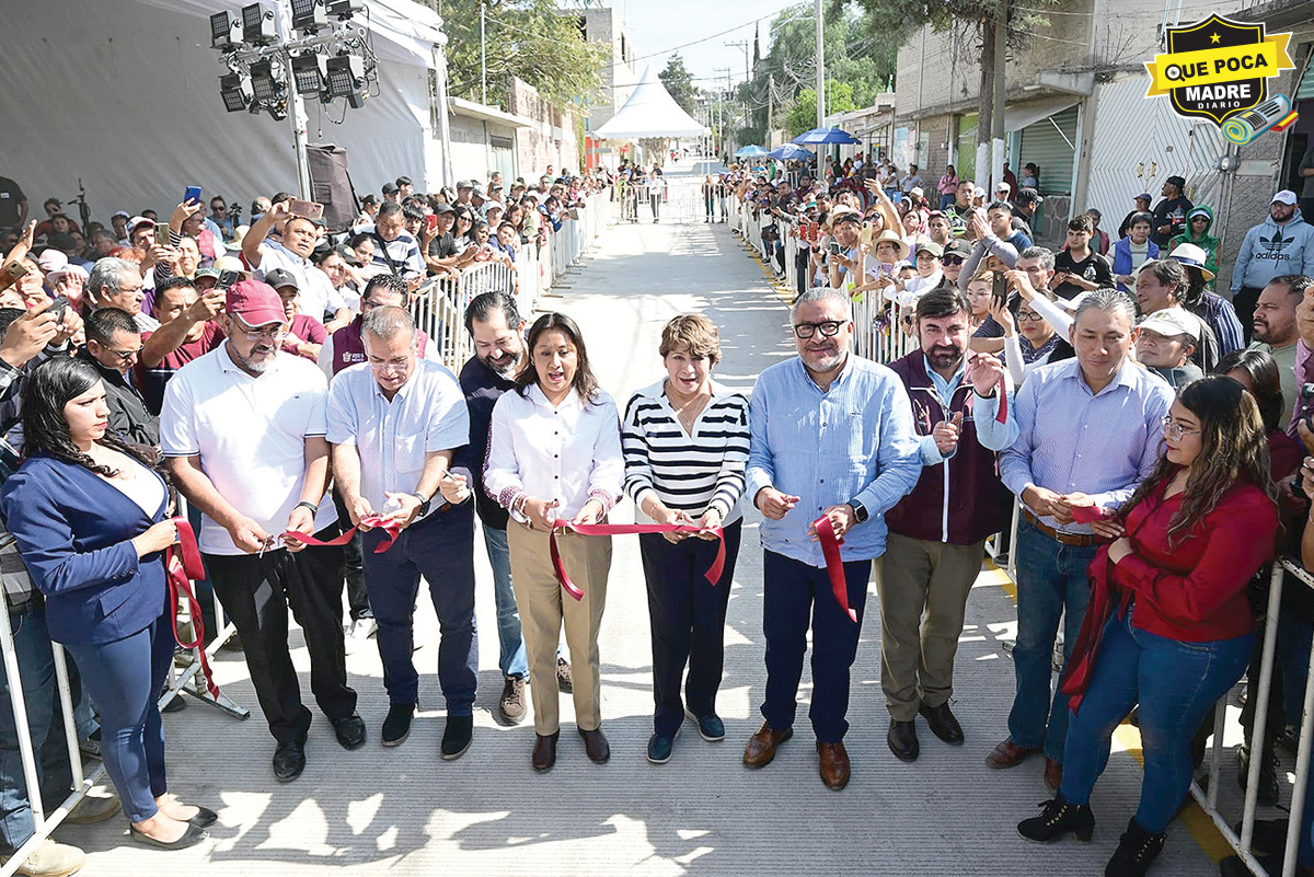 Inaugura la Gober del Edoméx obra en Chimalhuacán para beneficiar a 11 mil habitantes