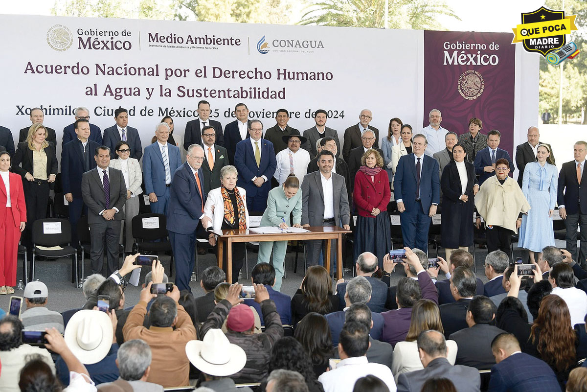 La Gober del Edoméx firma el Acuerdo Nacional por el Derecho Humano al Agua y la Sustentabilidad