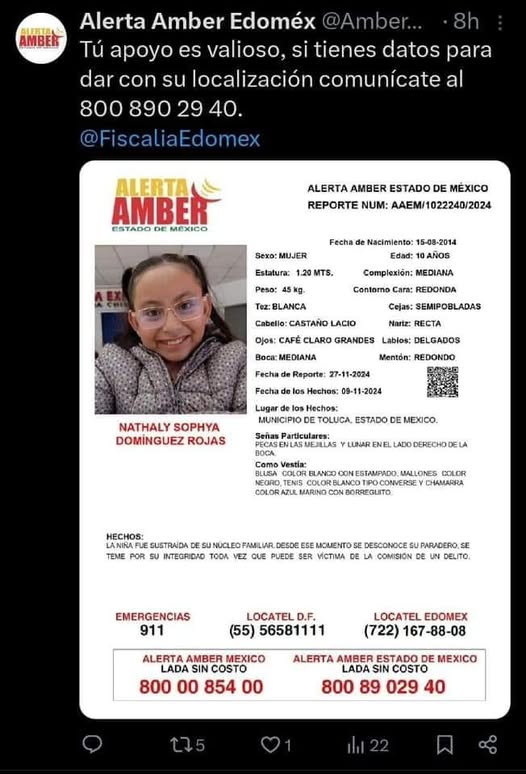 ‼️ALERTA AMBER, AYUDEMOS A QUE REGRESE A SALVO A CASA ‼️ 🚨