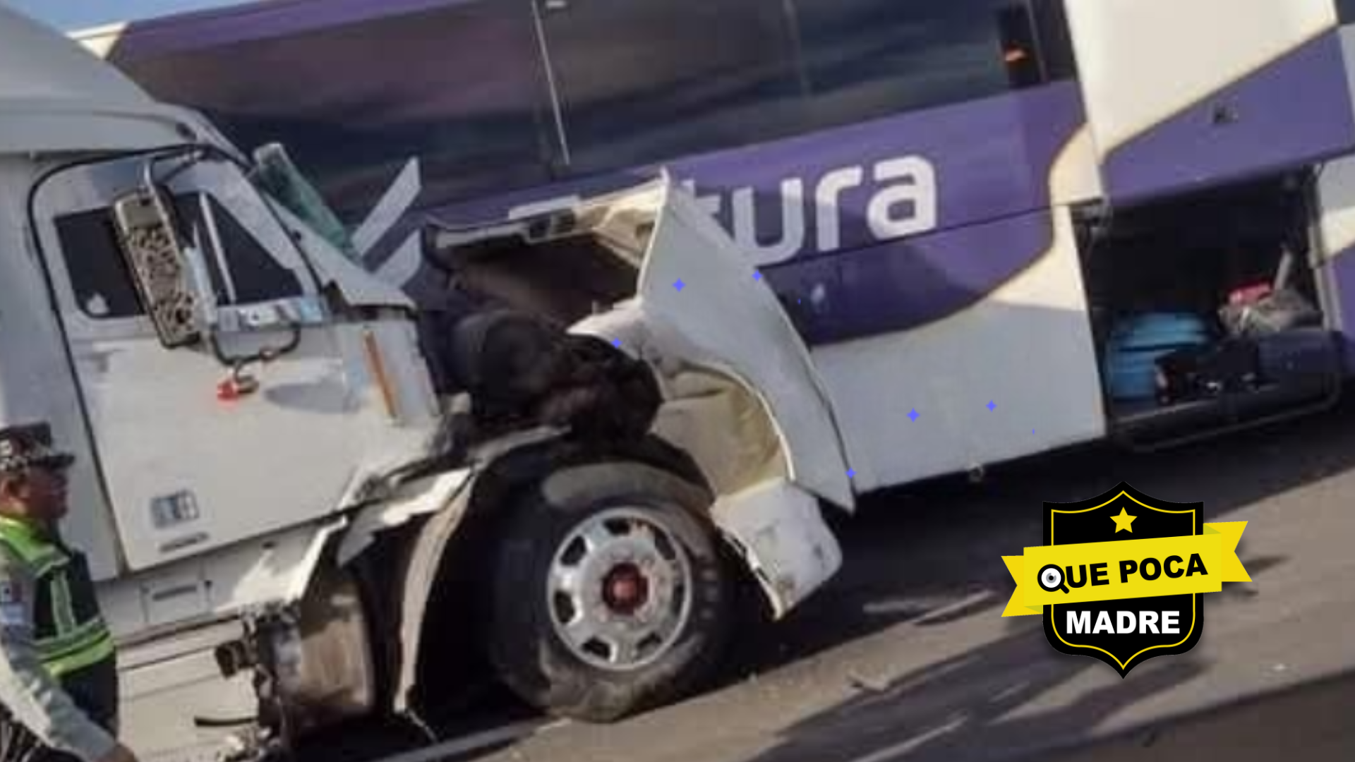 ‼ FUERTE CHOQUE ENTRE AUTOBÚS Y TRÁILER DE CARGA ‼ 🚚💥🚚