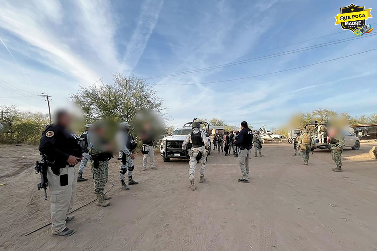 ELEMENTOS DE LA GUARDIA NACIONAL SE AGARRAN A PLOMAZOS CONTRA PERSONAS ARMADAS EN SONORA