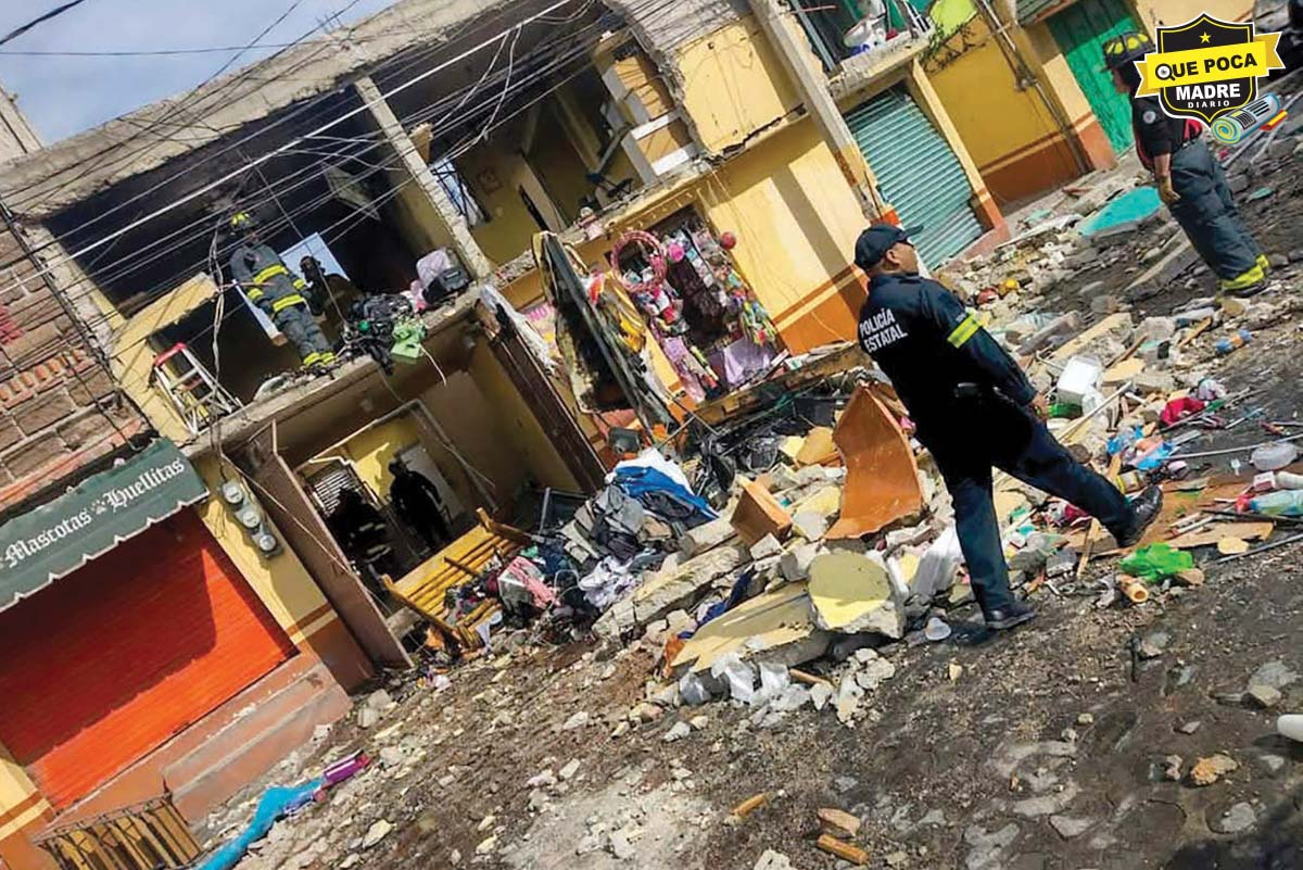 ¡VUELAN POR LOS AIRES! FUERTE ESTALLIDO HACE CORRER POR SUS VIDAS A VECINOS DE TEPOTZOTLÁN