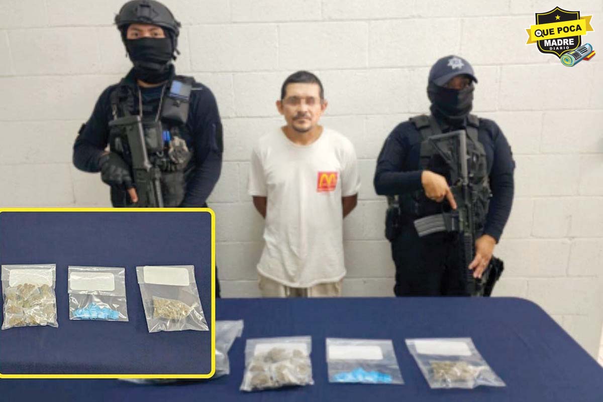 Detenido con cristal y marihuana en Cozumel