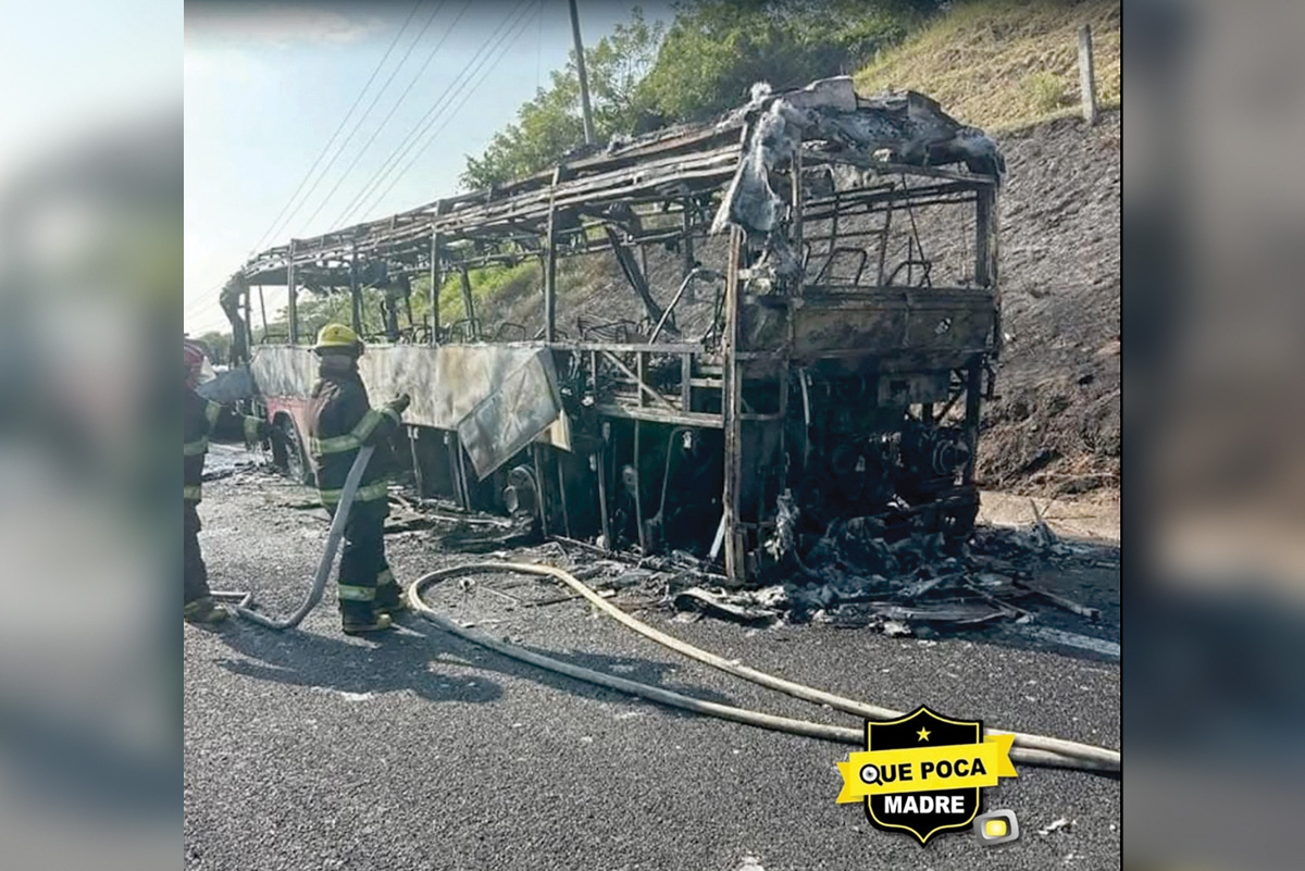 ¡VIERON LA MUERTE DE CERCA! AUTOBÚS SE INCENDIA EN VERACRUZ