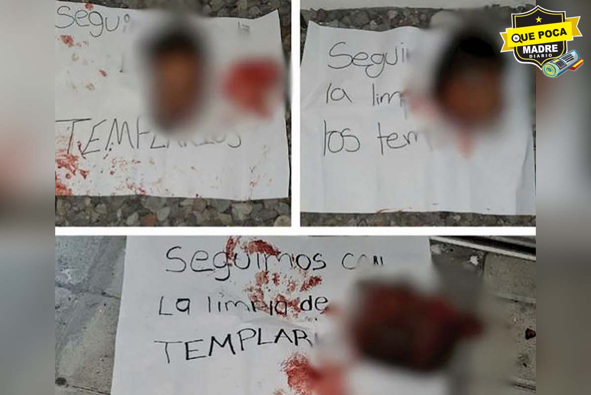 CABEZAS HUMANAS FUERON HALLADAS EN CALLES DE APATZINGÁN; TENÍAN NARCOMENSAJES