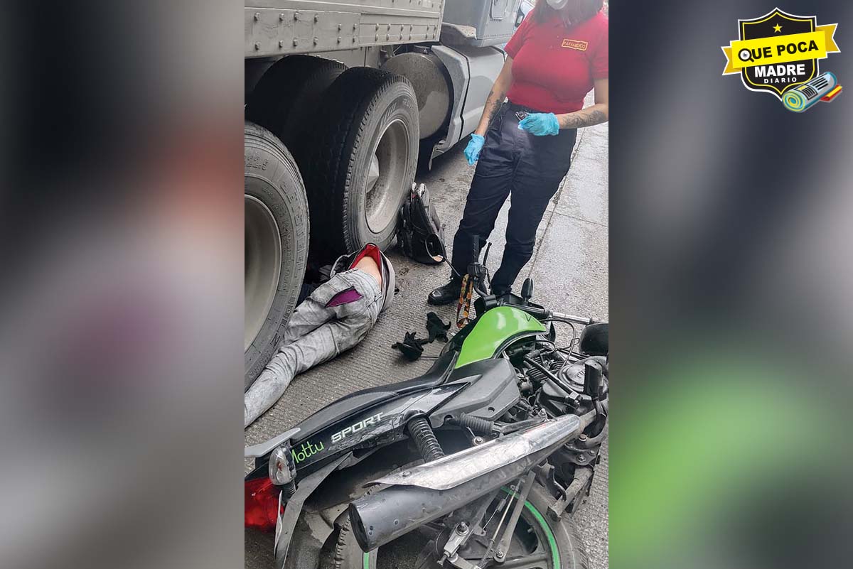 ¡BIKER MUERE! Arrollado por tráiler